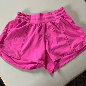 Hotty Hot Low-rise Lululemon pink shorts. Size 4.